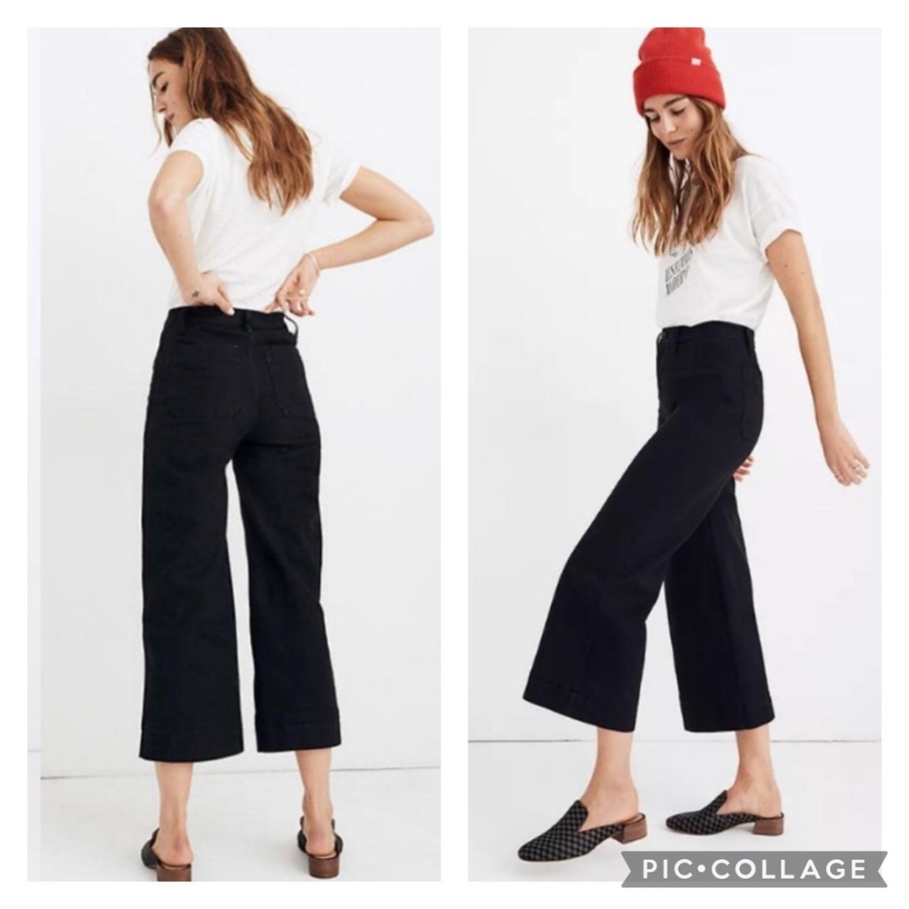 Madewell Emmett Wide Leg Crop Pants Tall
